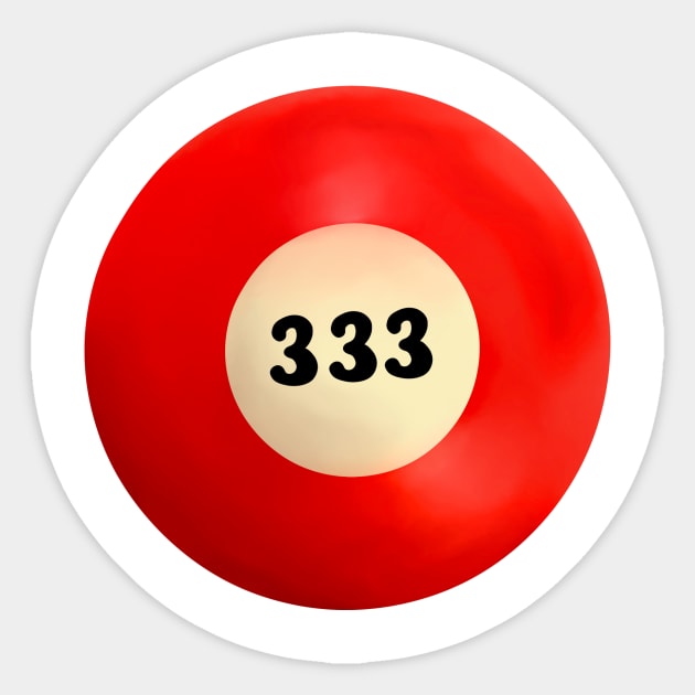 333 Angel Number Pool Ball Sticker by notastranger